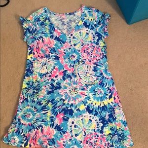 Lilly Pulitzer Floral Tee shirt dress